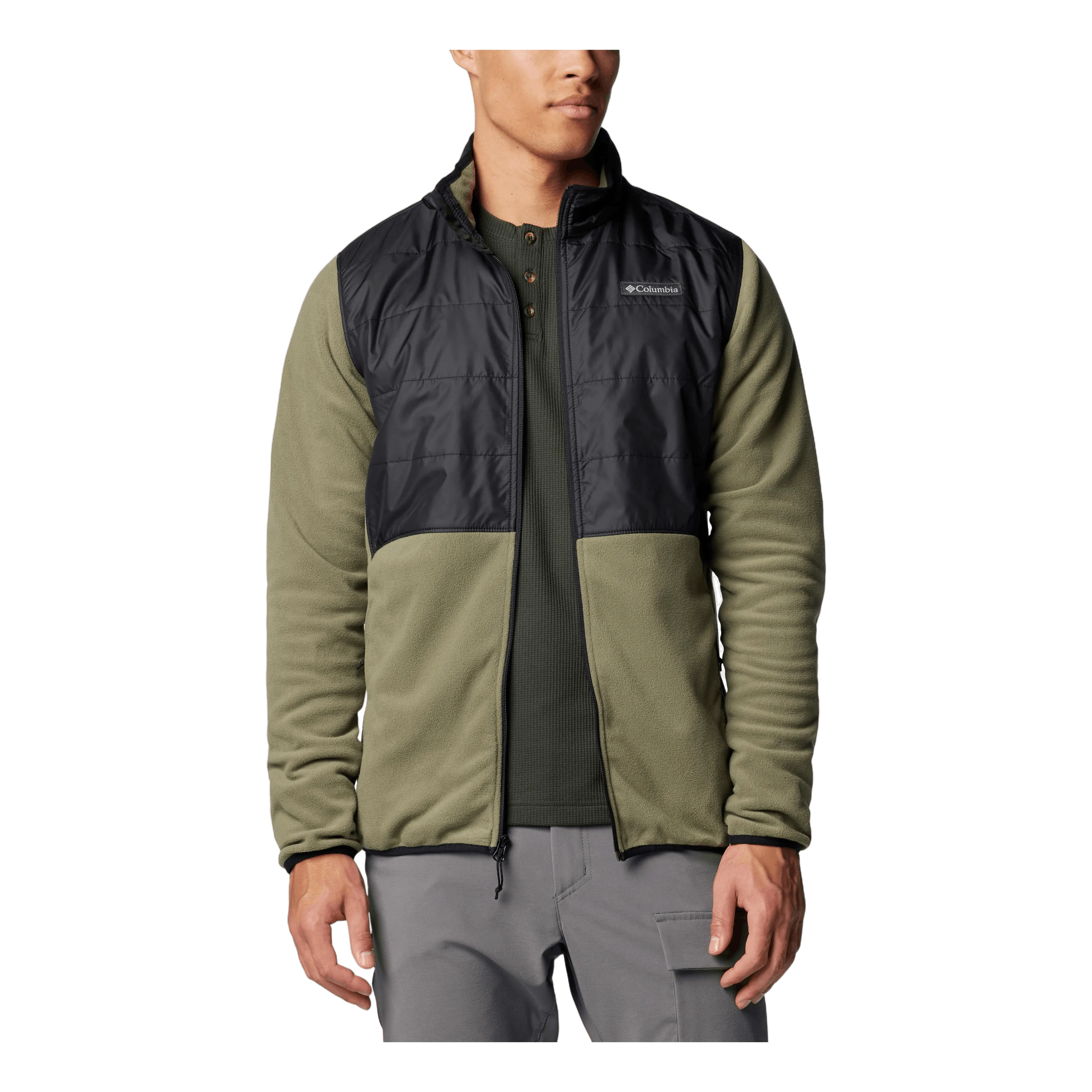 Basin Butte Full Zip Fleece I Stone Green, Black