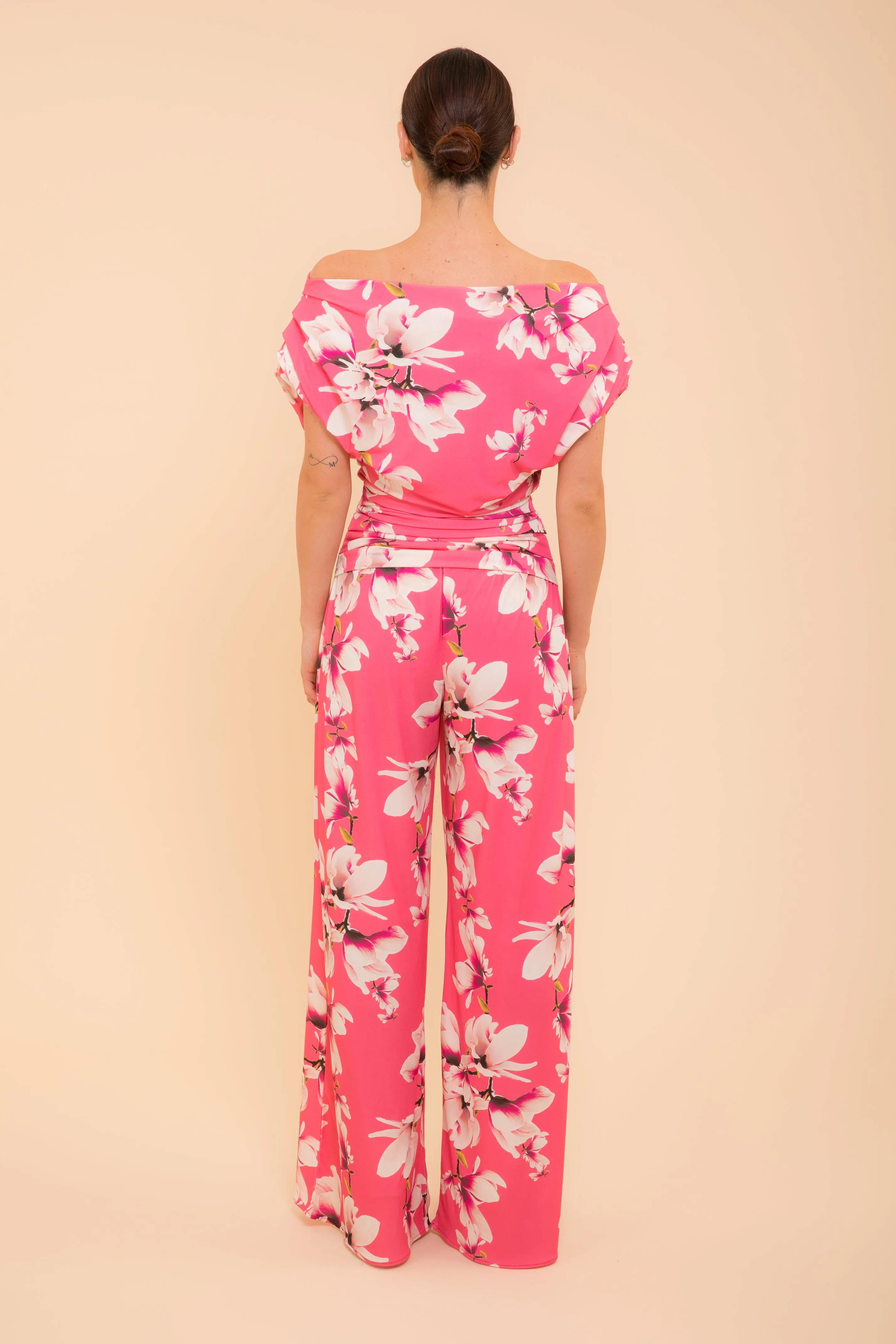 Carbon jumpsuit in fuchsia floral