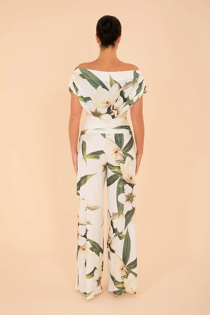 Carbon jumpsuit in ivory floral
