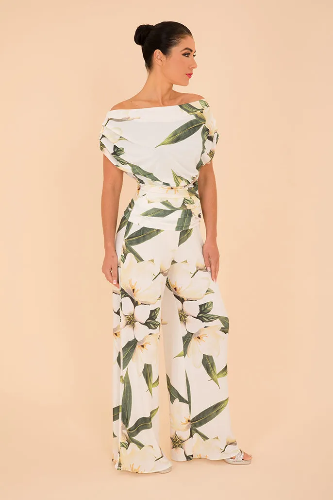 Carbon jumpsuit in ivory floral