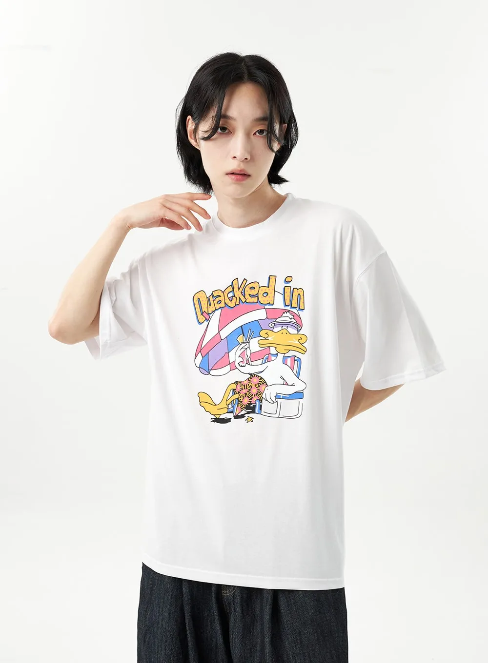 Cartoon Graphic Tee Unisex CU314