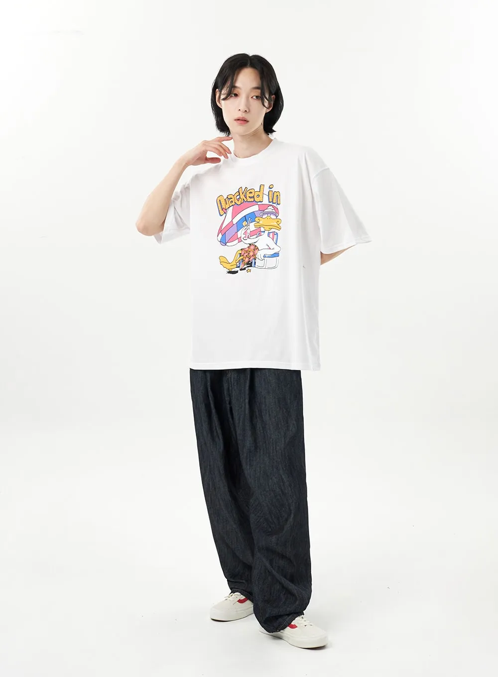 Cartoon Graphic Tee Unisex CU314