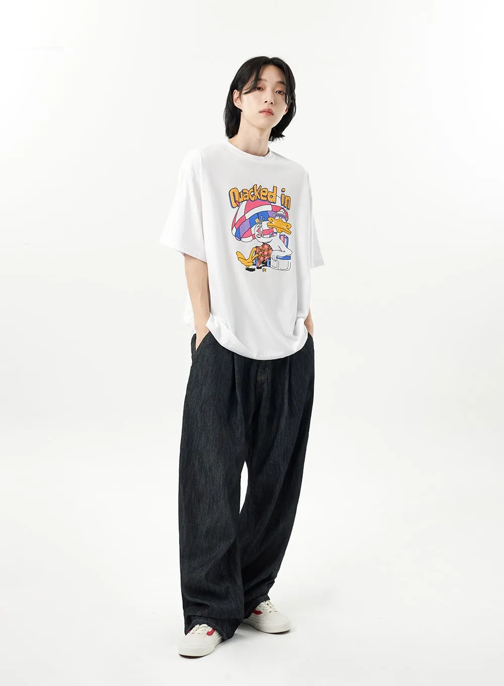 Cartoon Graphic Tee Unisex CU314