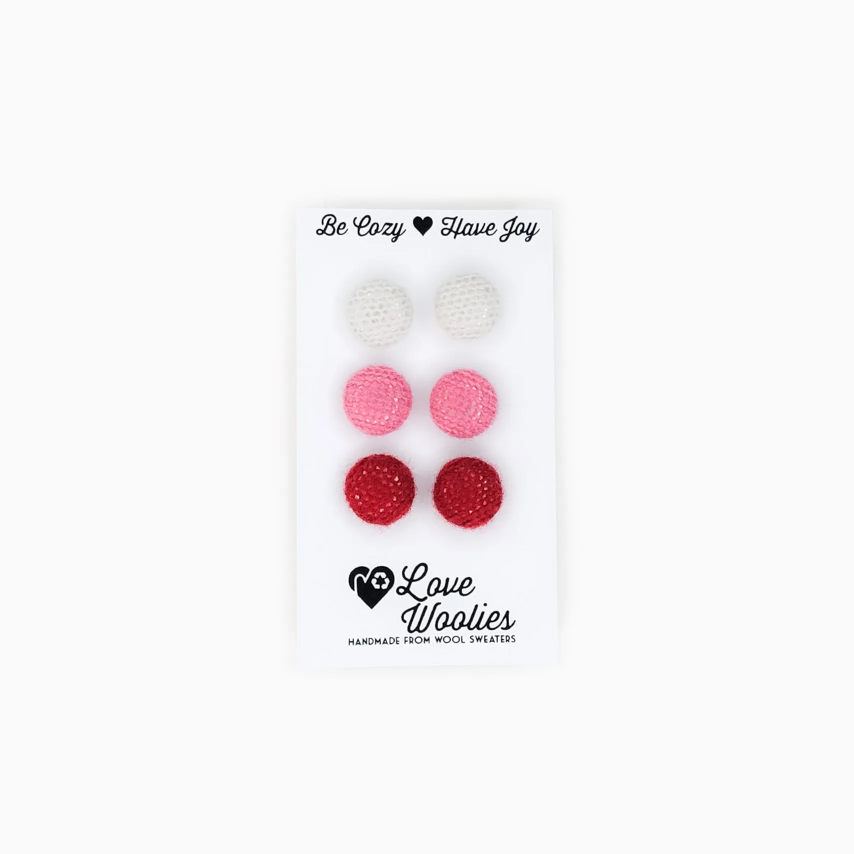CASHMERE Button Earrings Set
