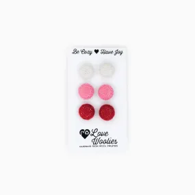 CASHMERE Button Earrings Set