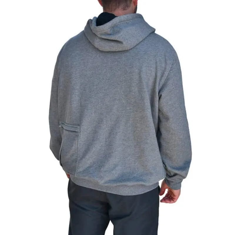 DEWALT Heated French Terry Cotton Hoodie Heather Gray Without Battery