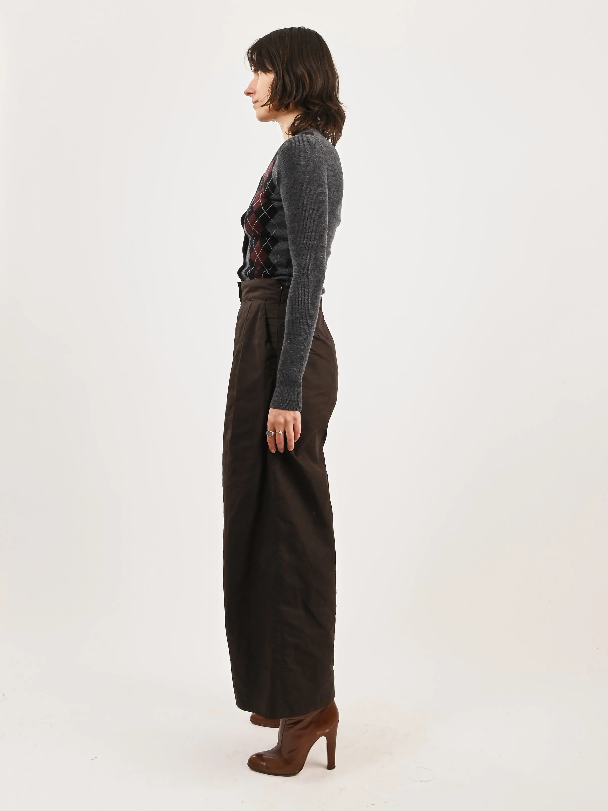 Frost Grey Fine Merino Jacquard Cardigan