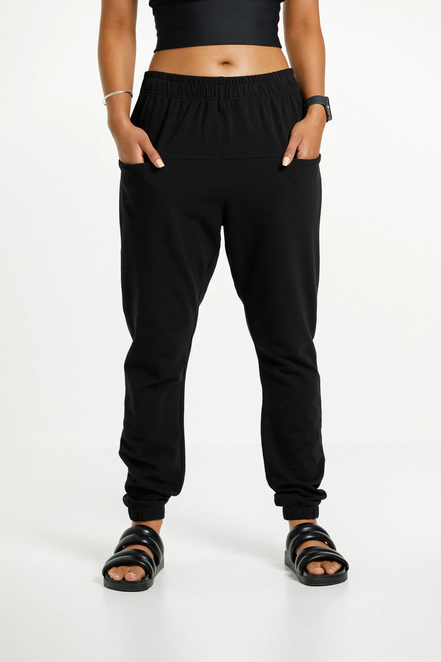 HL Rose Road Stadium Pant - Black with Gloss Rose