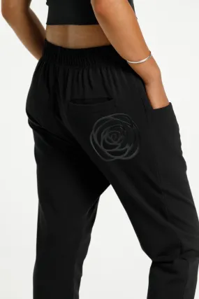 HL Rose Road Stadium Pant - Black with Gloss Rose