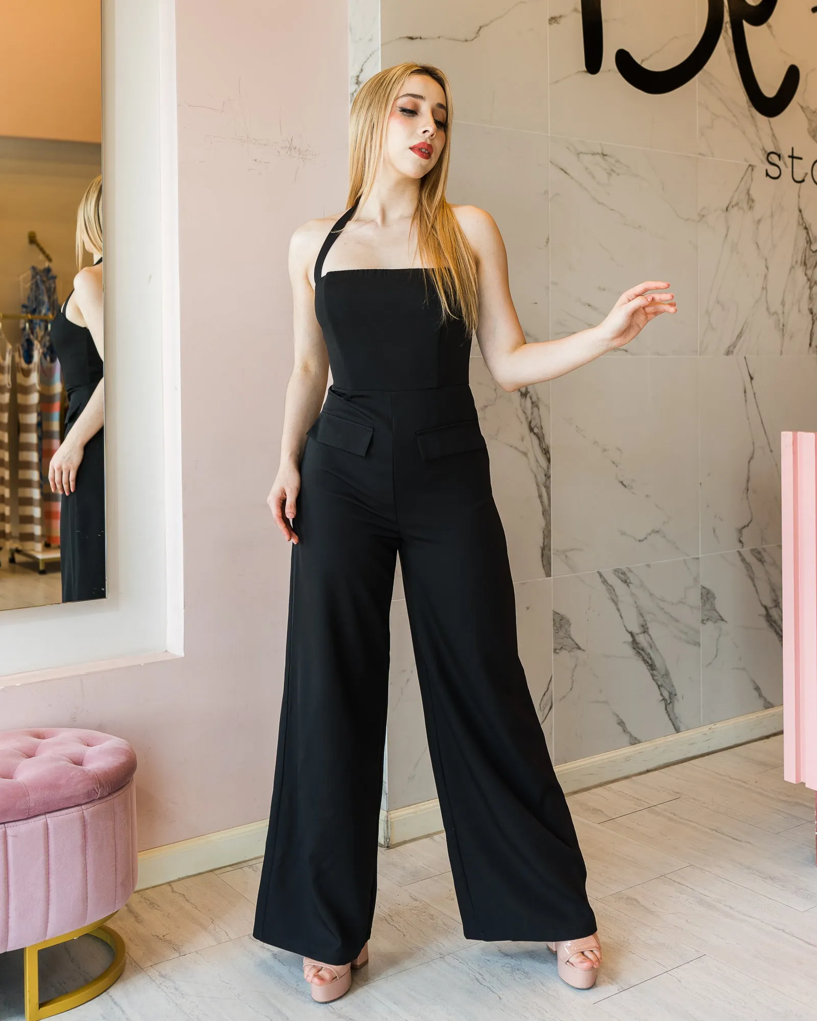 Jumpsuit overol wide leg