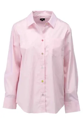 K-design - Blouse met gekleurde knopen (A754barely pink)