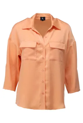 K-design - Oversized blouse met zakjes (A670Coral sands)