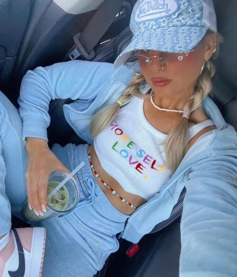 Kawaii Hello Kitty Velvet Hoodie & Sweatpants Set