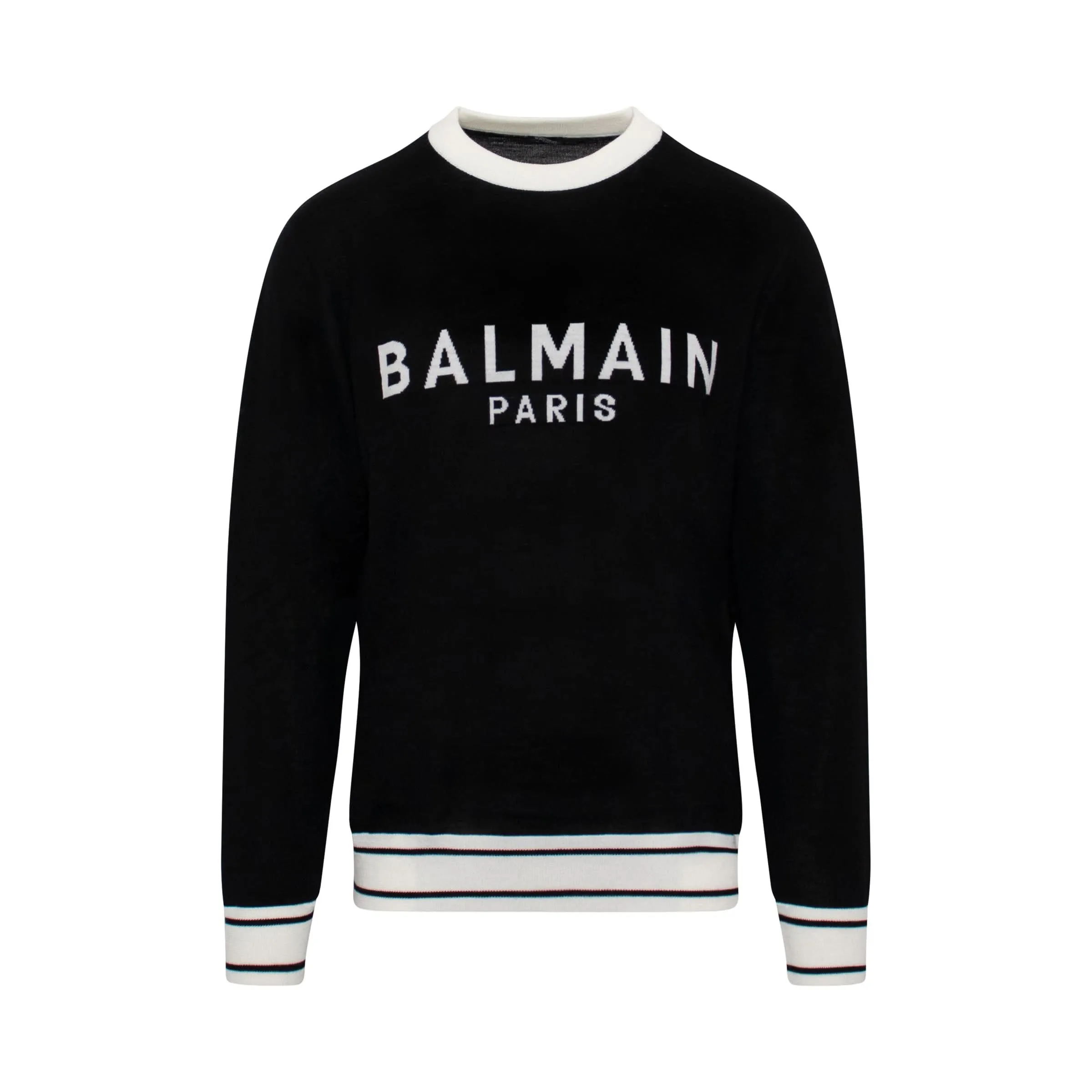 Logo Knitted Sweater in Black