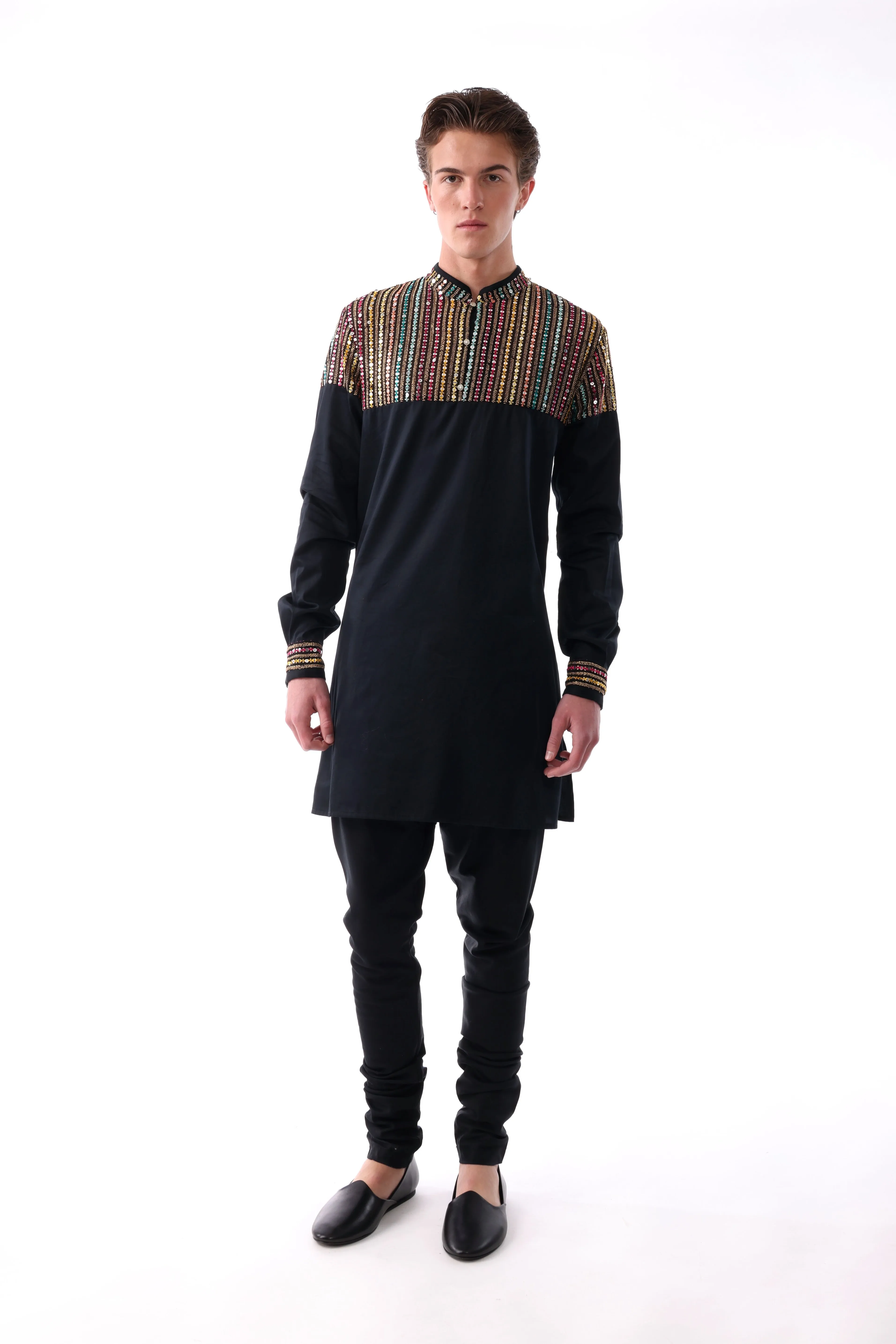 REMY Black Multicolor Kurta