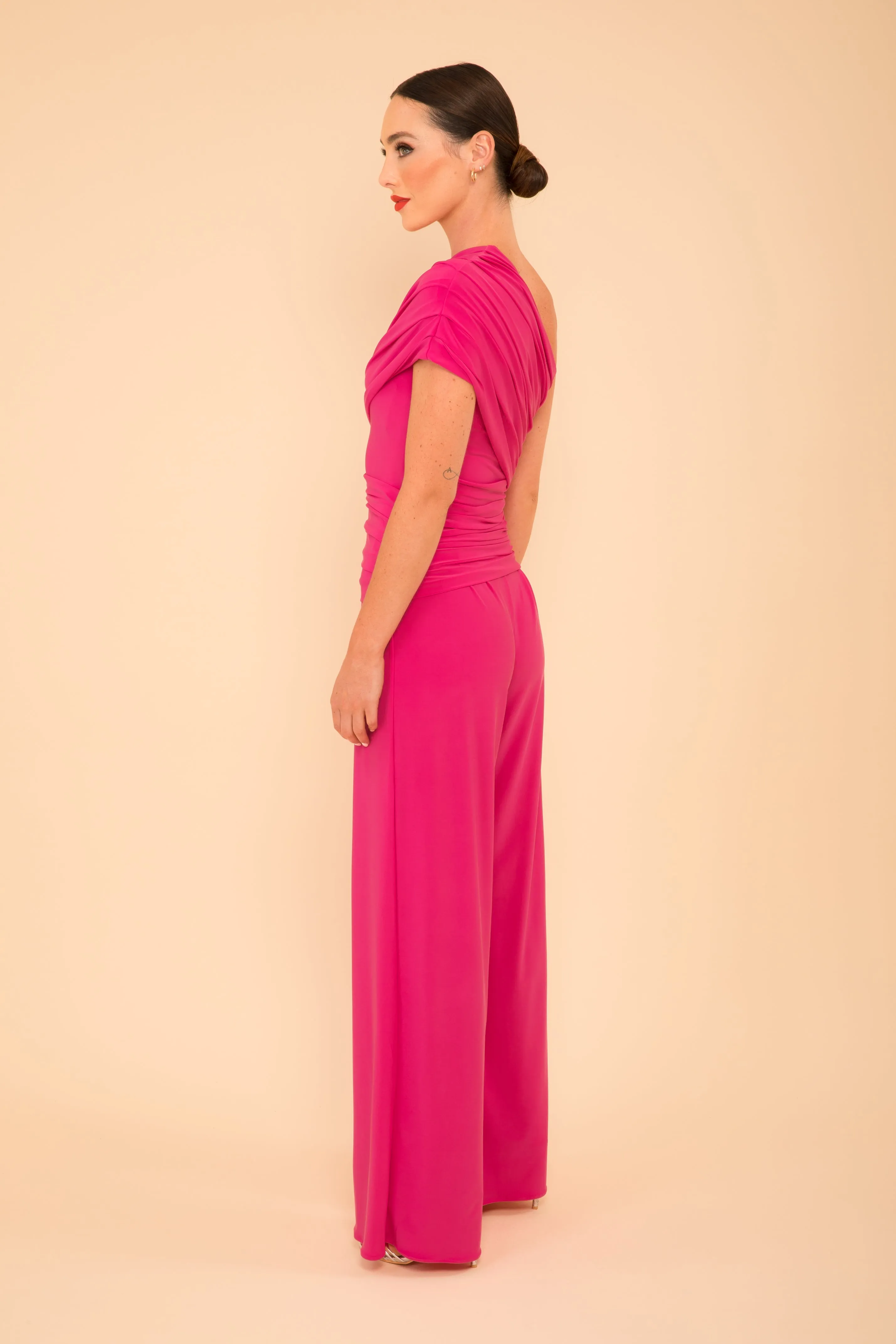 Rhodium jumpsuit in hot pink