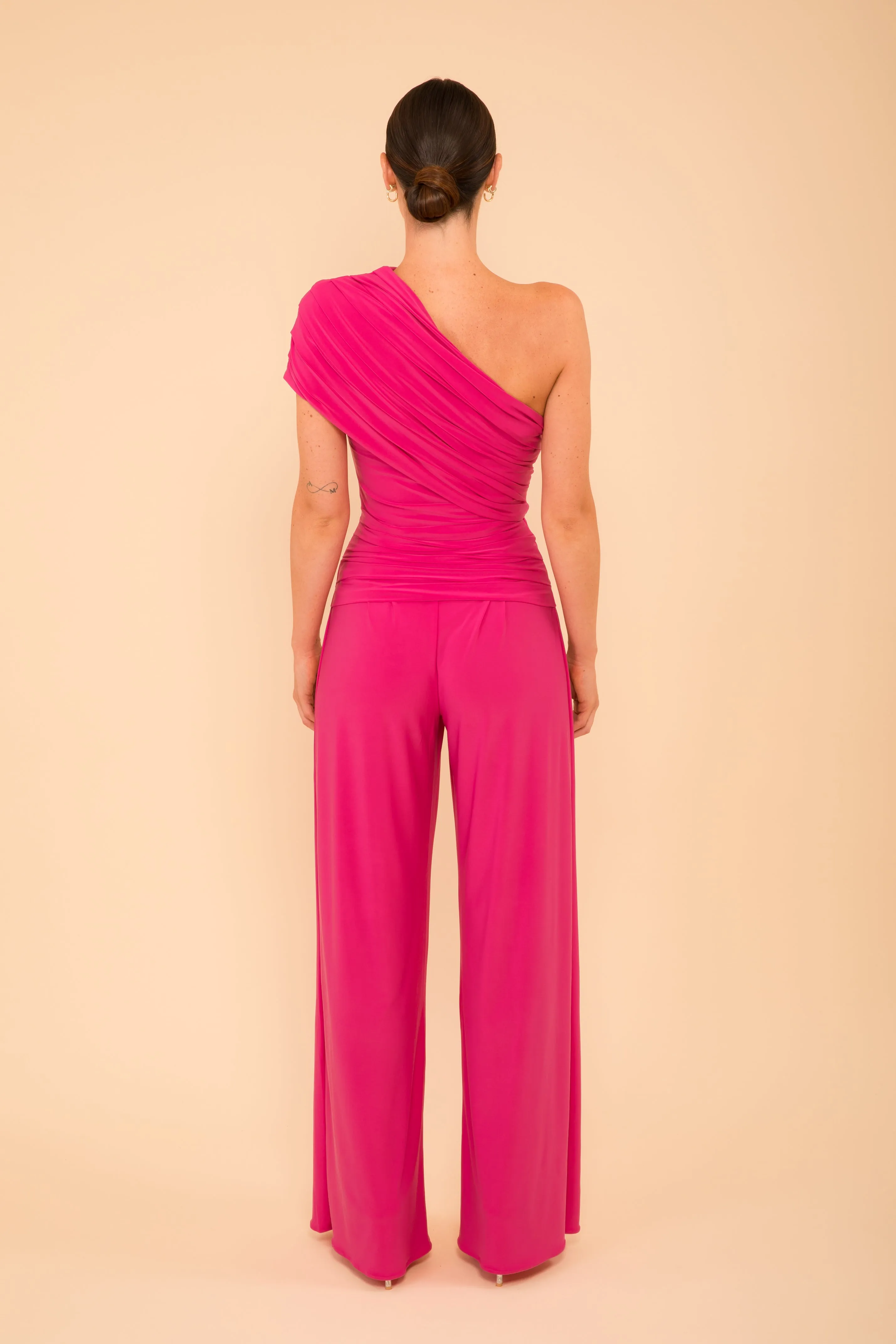 Rhodium jumpsuit in hot pink