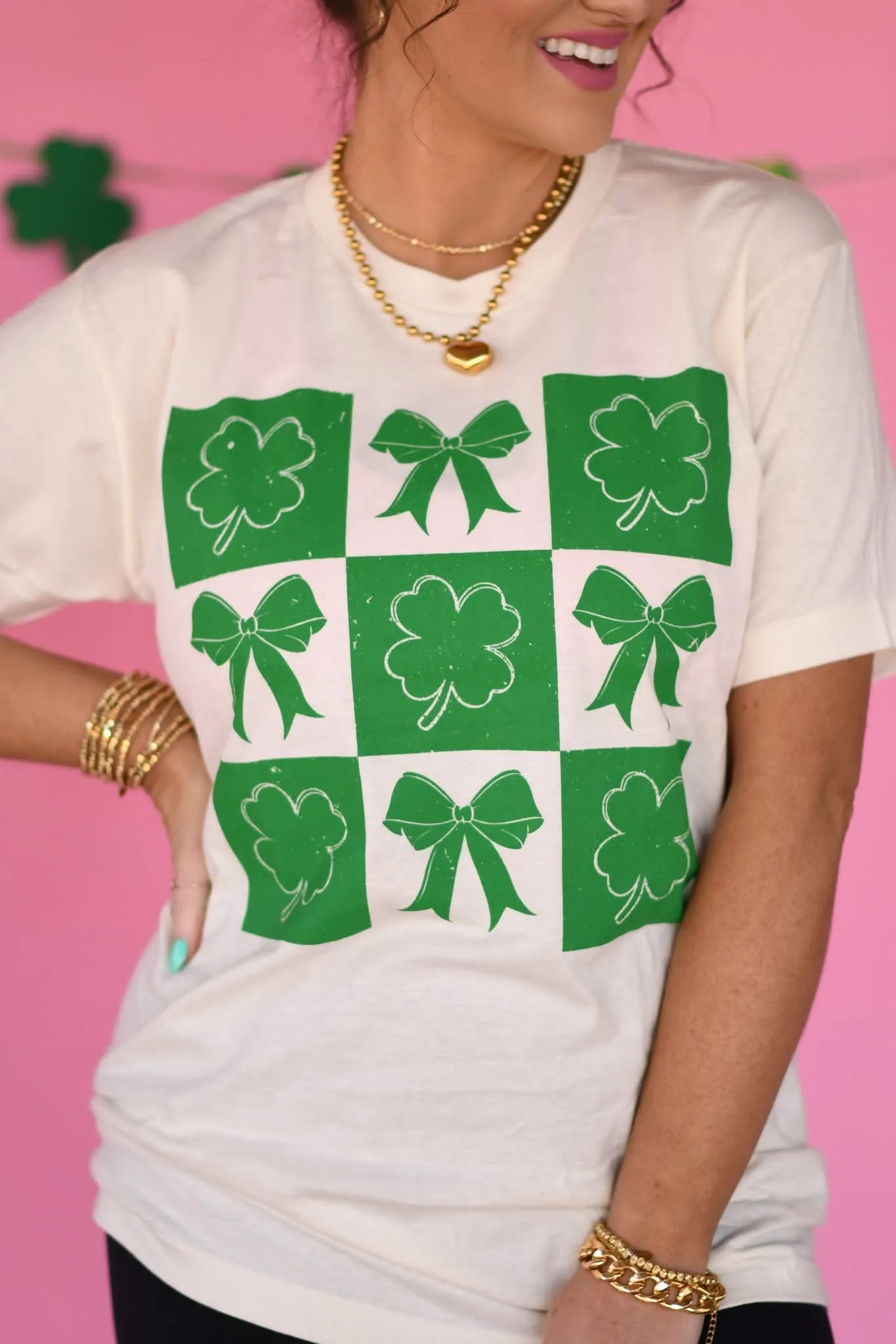 Shamrocks and Bows Tee