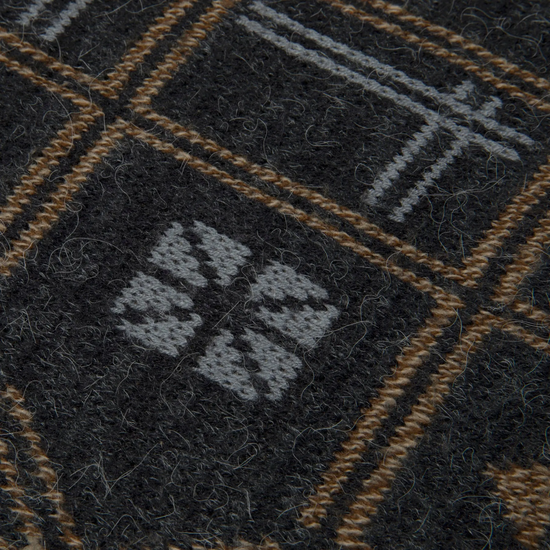 Southwestern Jacquard Fine-Gauge Alpaca Knit V-Neck Sweater