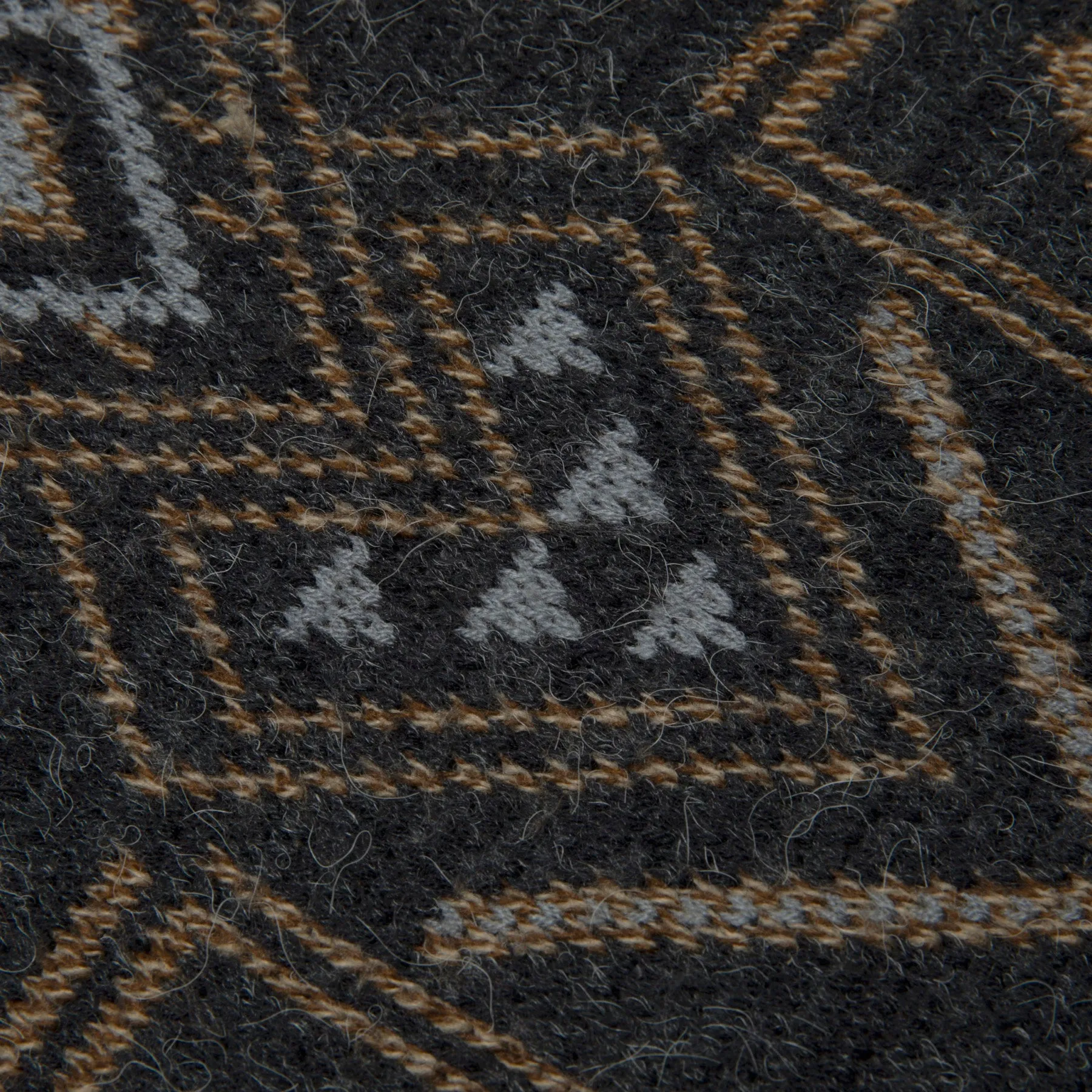 Southwestern Jacquard Fine-Gauge Alpaca Knit V-Neck Sweater