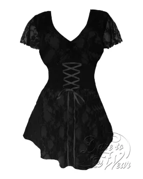 Sweetheart in Black | Dark Raven Gothic Victorian Corset Top