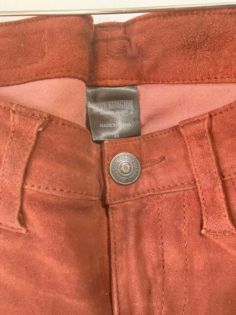 True Religion Brown Suede Pants