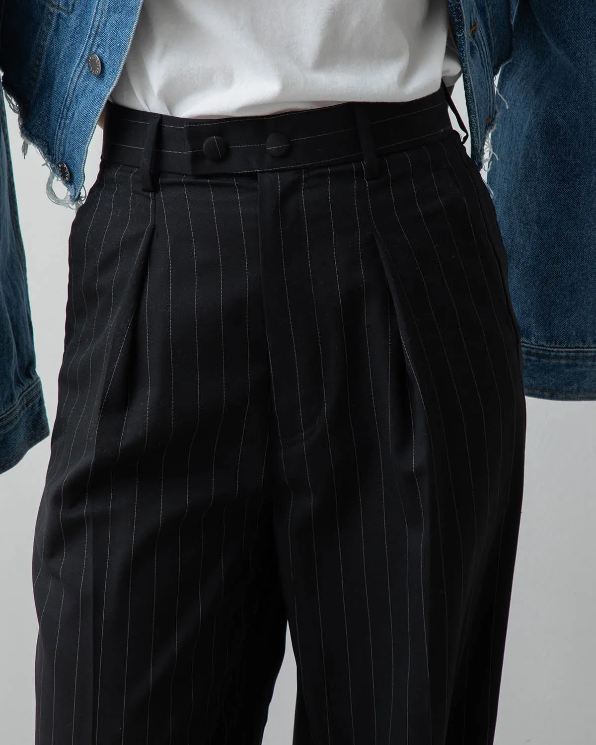 WOOL TUCK SLACKS