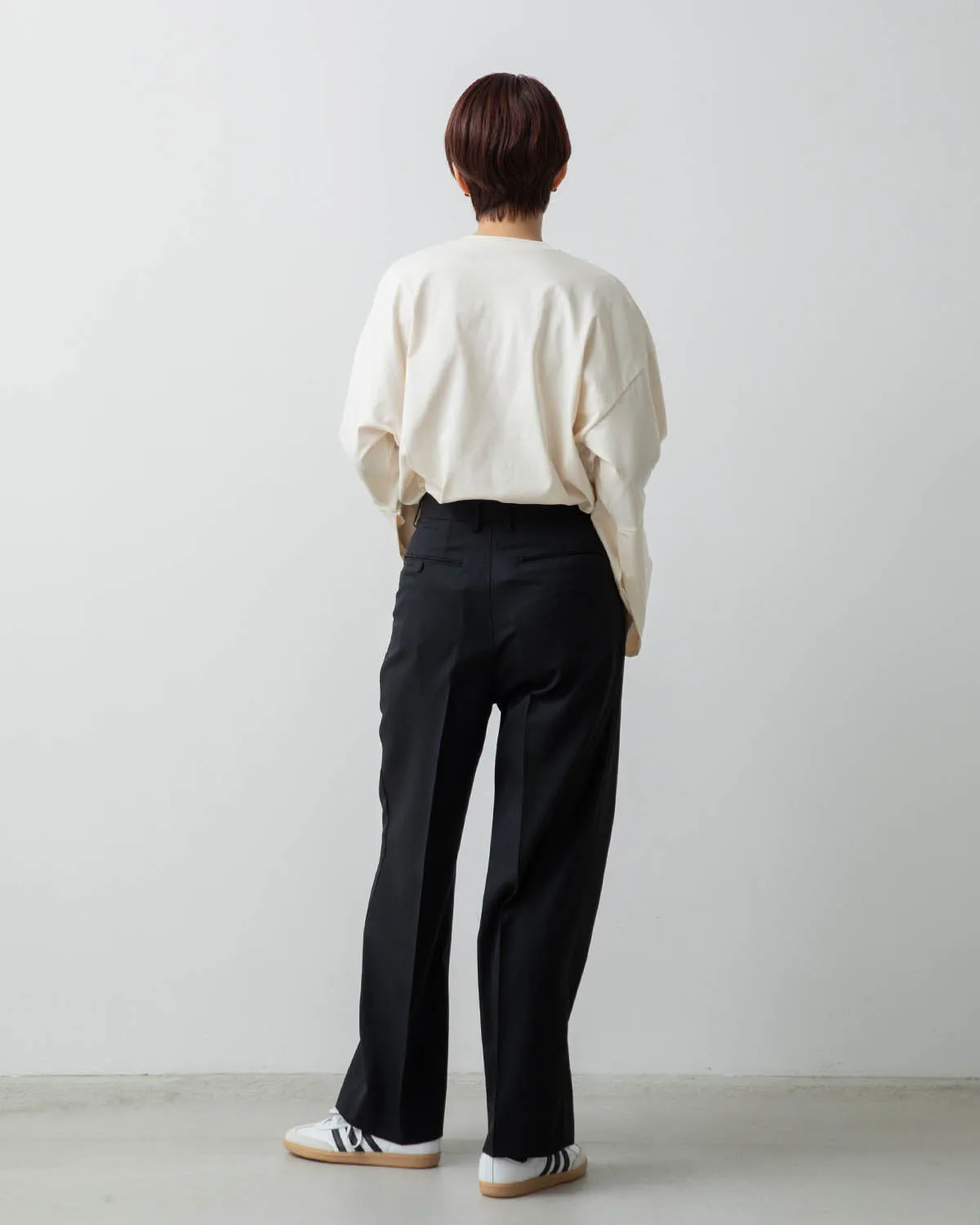 WOOL TUCK SLACKS
