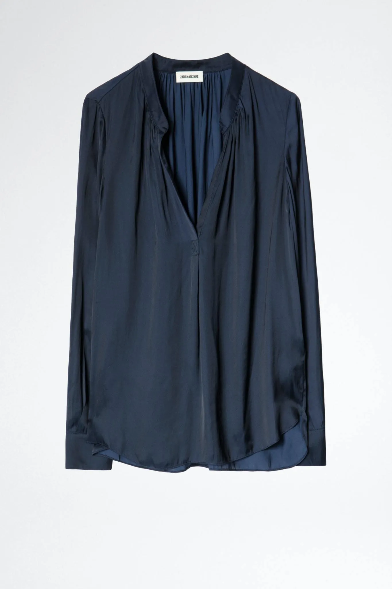Zadig & Voltaire Tink Satin Tunic Blouse- Ink